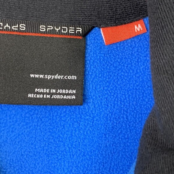 Spider Heavy Knit Athletic Top Men M 1/2 Zip Long Sleeve Stretch Sides - Picture 8 of 15